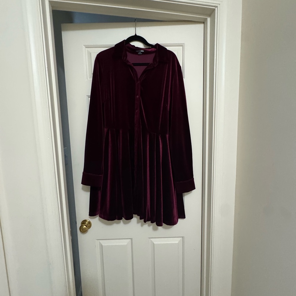 Fashion Nova Deep Wine Dress